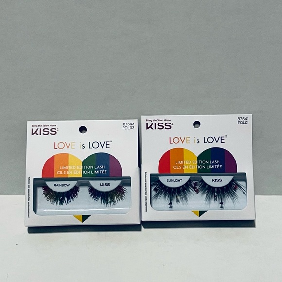 Kiss Other - Color Fun Eyelashes - 2 sets: Rainbow Kiss and Sunlight Kiss.